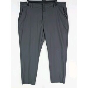Fabletics The Don Pant Men 40x29 Gray Trouser Slim Fit Stretch Wrinkle Resist